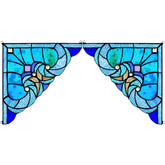 Capulina 1 Pair Stained Glass Window Door Corner Tiffany Glass
